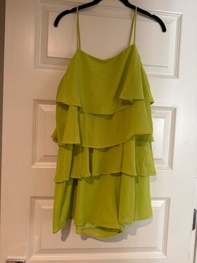 HYFVE Neon Lime Spaghetti Strap Romper